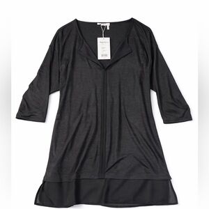 Simply Noelle Black V-Neck Hem Tunic